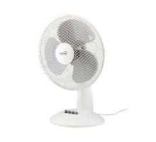 Stolní ventilátor 30cm, bílý, 3 rychlosti, 40W